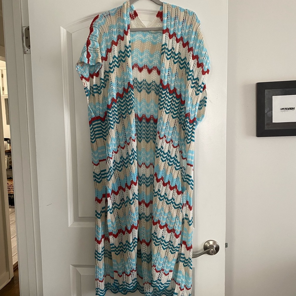 Knit kimono